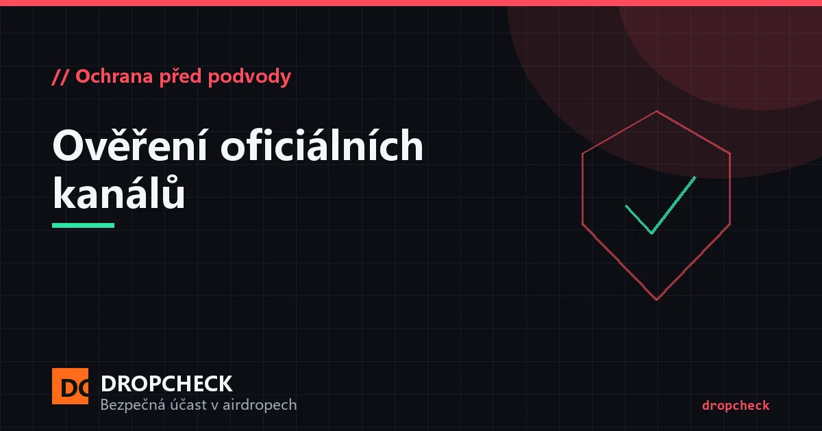 Rozpoznání oficiálních kanálů: adresní řádek prohlížeče, ověřovací odznak na sociální síti a záložky